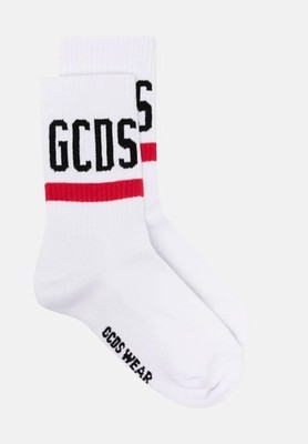 GCDS Unisex Socken Weiß Logo Socken GCDS Frühling Sommer 2026 85% CO 1