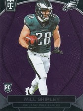 2024 Panini Totally Certified #173 Will Shipley - Purple - RC