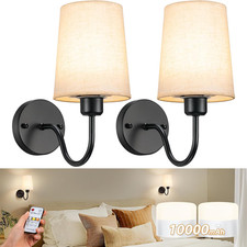 Battery Operated Wall Sconce Set of 2, 10000Mah Rechargeable Wall Sconces Batter