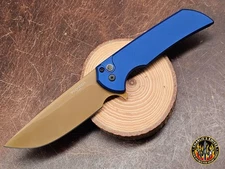 Pro-Tech Knives MX-103 Heritage Mordax Navy Blue Handle FDE PVD Magnacut Blade