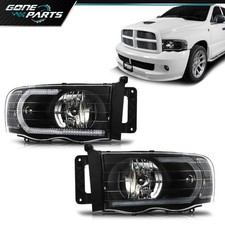 Clear Lens Black Led Drl Headlights Fit For 02-05 Dodge Ram 1500 2500 3500 Clear Lens Black Led Drl Headlights Fit For 02-05 Dodge Ram 1500 2500 3500