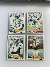 Vintage Topps Football 1982 4 Card Lot Eagles Smith Montgomery Krepfle