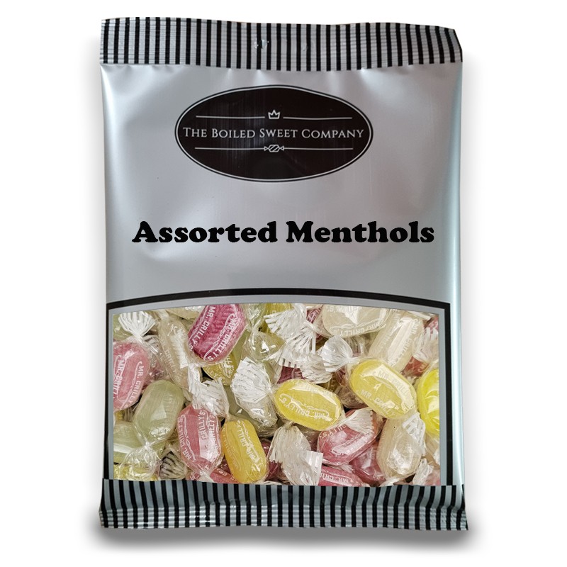 Assorted Menthol 1Kg - Traditional Wrapped Boiled Sweets - Mixed Menthol Flavour