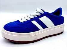 Project Cloud Women's Blue White Striped Lace Up Low Top Shoes Size 9