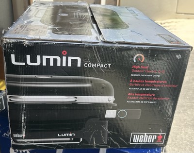 Weber Lumin Compact Indoor Outdoor Electric Grill, Black, 91010901