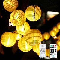 LED Lampions Lichterkette AußEn 10M 50 LED Warmweiß Garten Terrasse Balkon Deko
