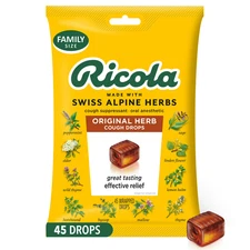 Ricola Original Herb Soothing Cough Drop,Throat Relief & Cough Suppressant, 45ct