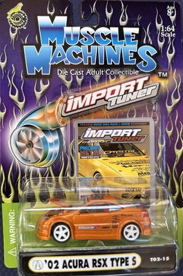 Muscle Machines  02 Acura RSX Type S Import Tuner 1:64 Model-Orange