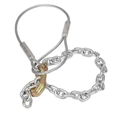 Fence Post Remover Tool with Galvanized Cable & Chain - Works with Jack/Lever, 