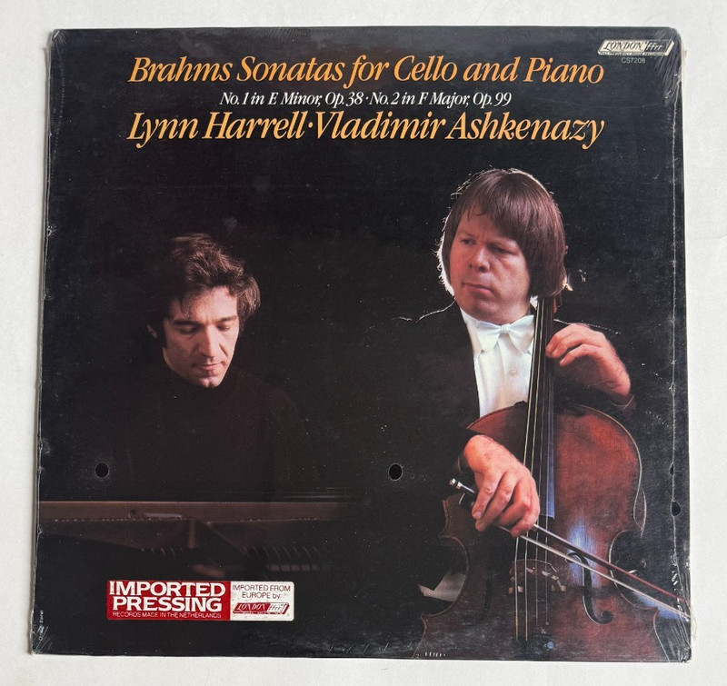 Brahms Sonatas for Cello and Piano Harrell Ashkenazy SEALED Import Vinyl LP