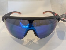 Foster Grant Ironman Black w Blue Ironflex Sport Sunglasses 100 UVA/UVB