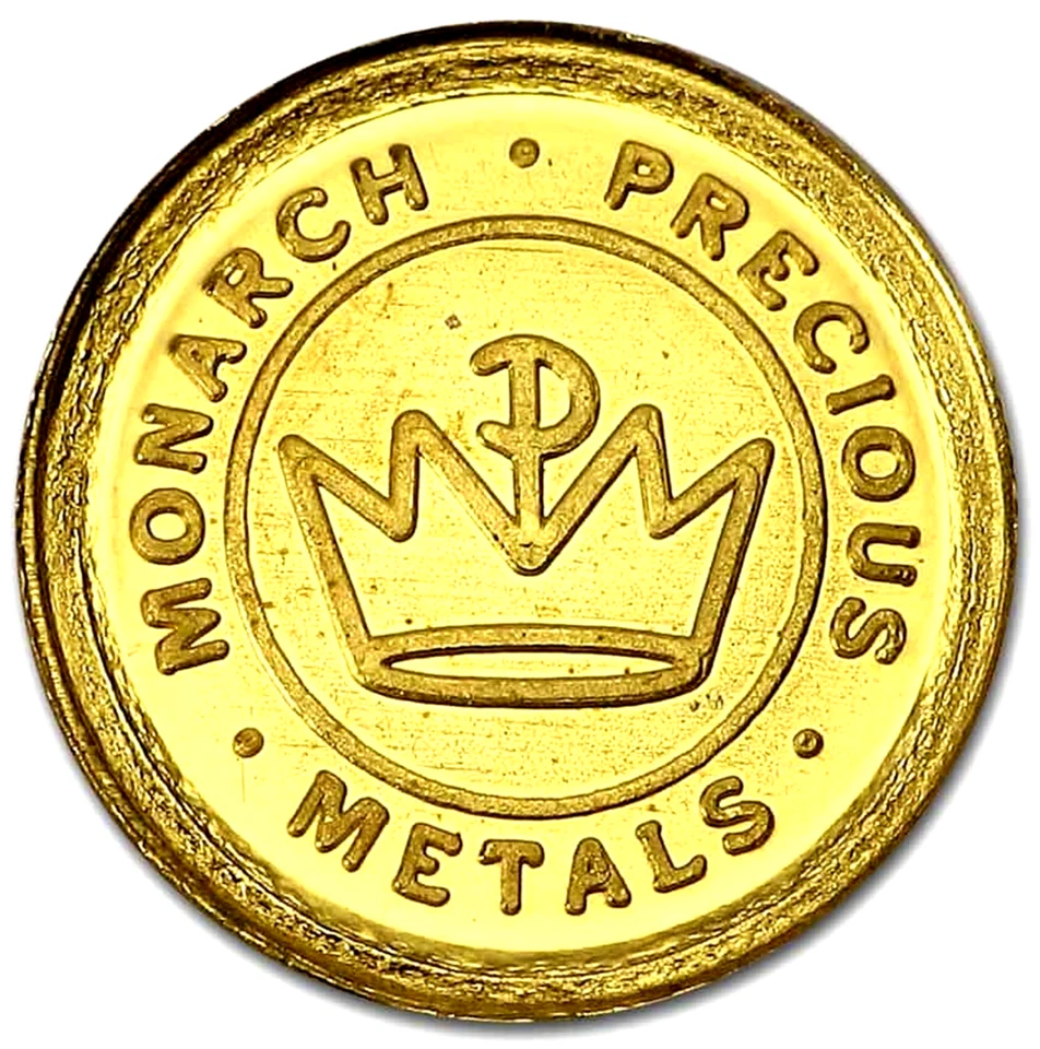 LOT 10 X 1/2 GRAM MONARCH LUCKY FOUR LEAF CLOVER .9999 GOLD ROUNDS IN CAPSULE BU - Image 4 of 4