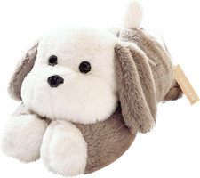 16"  3 Pounds Grey Dog Weighted Stuffed Animals with Unscented