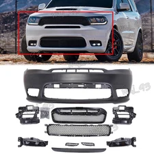 Front Bumper Cover Kit with Upper and Lower Grille For 2016-2020 Dodge Durango