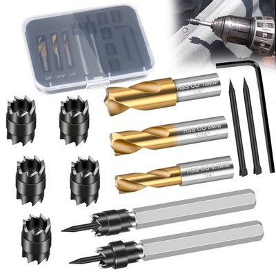 13x Spot Weld Cutter Set Double Sided 3/8'' 5/16'' Spot Welding Remover Drill Bits