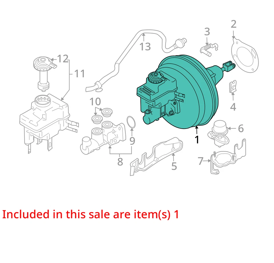 2008 BMW 550i Power Brake Booster OEM 120K Miles - LKQ426978521 Foto 4 de 4