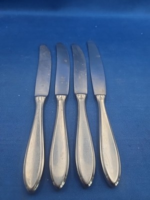 Lot of 4 WMF Cromargan Germany SHADOWPOINT Stainless Dessert Knives 7 7/8''