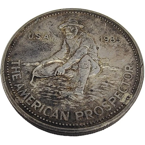 1985 Engelhard American Prospector Eagle Reverse .999 Fine Silver Round 1 oz