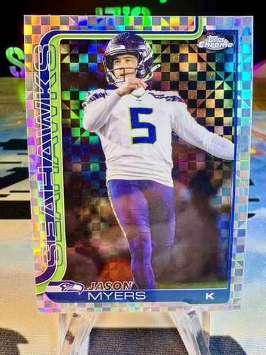 2025 Jason Myers Topps Chrome X-Fractor #280 Seattle Seahawks