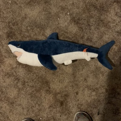 Wild Republic Shark Plush 17  Cuddlekins Stuffed Animal Blue White