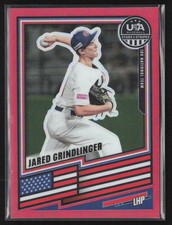 2026 Panini USA Stars & Stripes Prizm Jared Grindlinger #91 Red 276/399