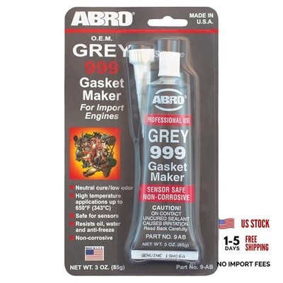 999 RTV Silicone Gasket Maker & Sealant 650°F, OEM, 3 oz-Grey 1