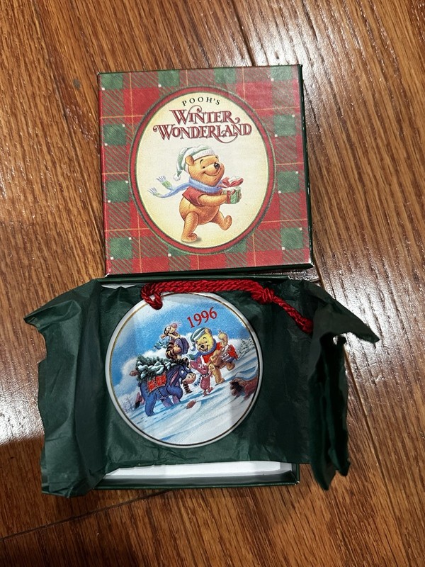 The Disney Store Winnie the Pooh Pooh’s Winter Wonderland Ornament 1996
