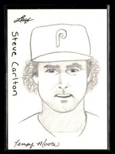 2012 Leaf Best of Baseball Steve Carlton Original Art Sketch Card 1/1 SE2671