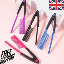Hair Straightening Comb V Type Flat Iron Hairdressing Care Styling Tool Wet Dry