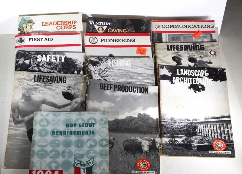1958-90's  Lot Of 10 Merit Badge Books BSA Scouting Boy Scouts.
