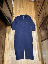 Walls Master Made Coveralls Mens Large Navy Blue Workwear Mechanic Jumpsuit USA