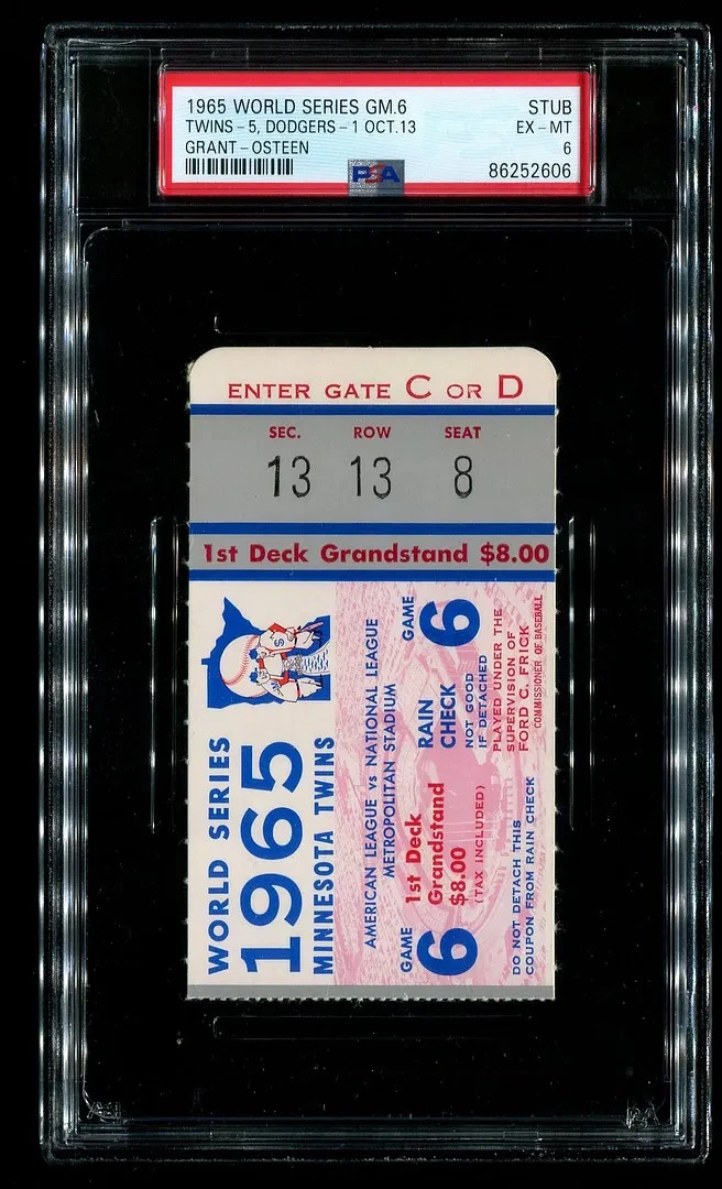 Sandy Koufax 1965 Vintage Sports Ticket Stubs for sale | eBay