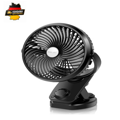 Akku Ventilator ELZO 5000mAh USB Lüfter 360 Dreh