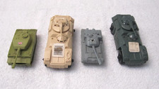LOT of 4 PLASTIC MILITARY TANKS - 2 PROCESSED PLASTICS CO,. 2 UNMARKED