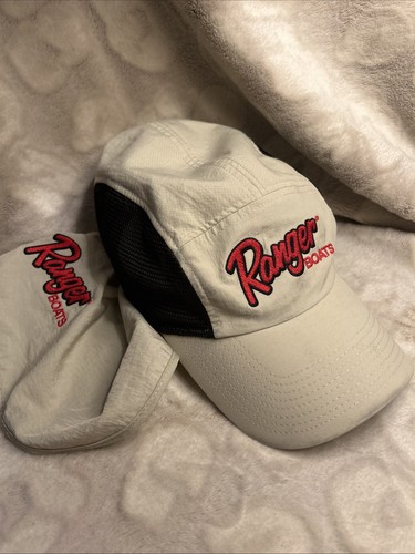 Ranger Boats Fishing Baseball Hat Cap Neck Flap Vented Tan One Size Fits Most