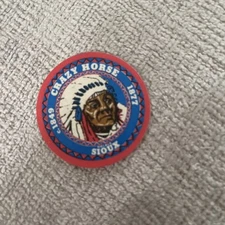 1972 Ovaltine Sticker CRAZY HORSE SIOUX Indian Chief unused 2in