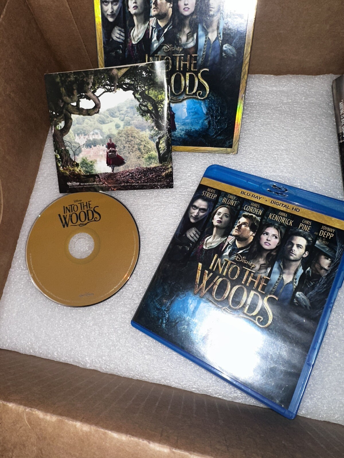 Into The Woods Blue Ray With Soundtrack! Pre Owned In Great Condition Disney