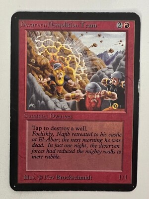 Magic the Gathering MTG Alpha Dwarven Demolition Team MP  (Beta Bob)