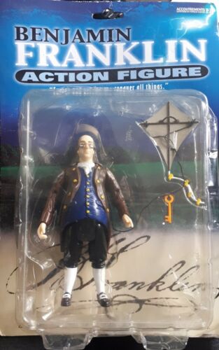 Vintage 2003 Benjamin Franklin Action Figure NEW IN BOX - Picture 1 of 6