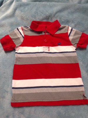 Genuine Kids Toddler Boys 3T Painted Desert Red Stripe Henley Short Sleeve Shirt