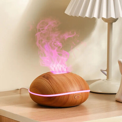 Cute Fire Flame Aroma Diffuser, Essential Oil, Air Humidifier, LED Aromatherapy