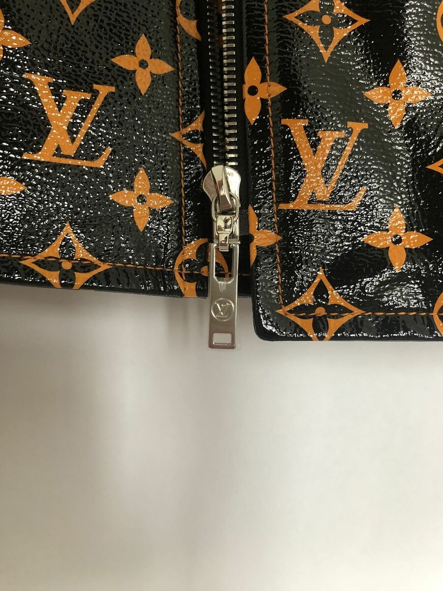 Louis Vuitton Monogram Printed Leather Biker Jacket 1A4Z18 Louis Vuitton Monogram Printed Leather Biker Jacket 1A4Z18