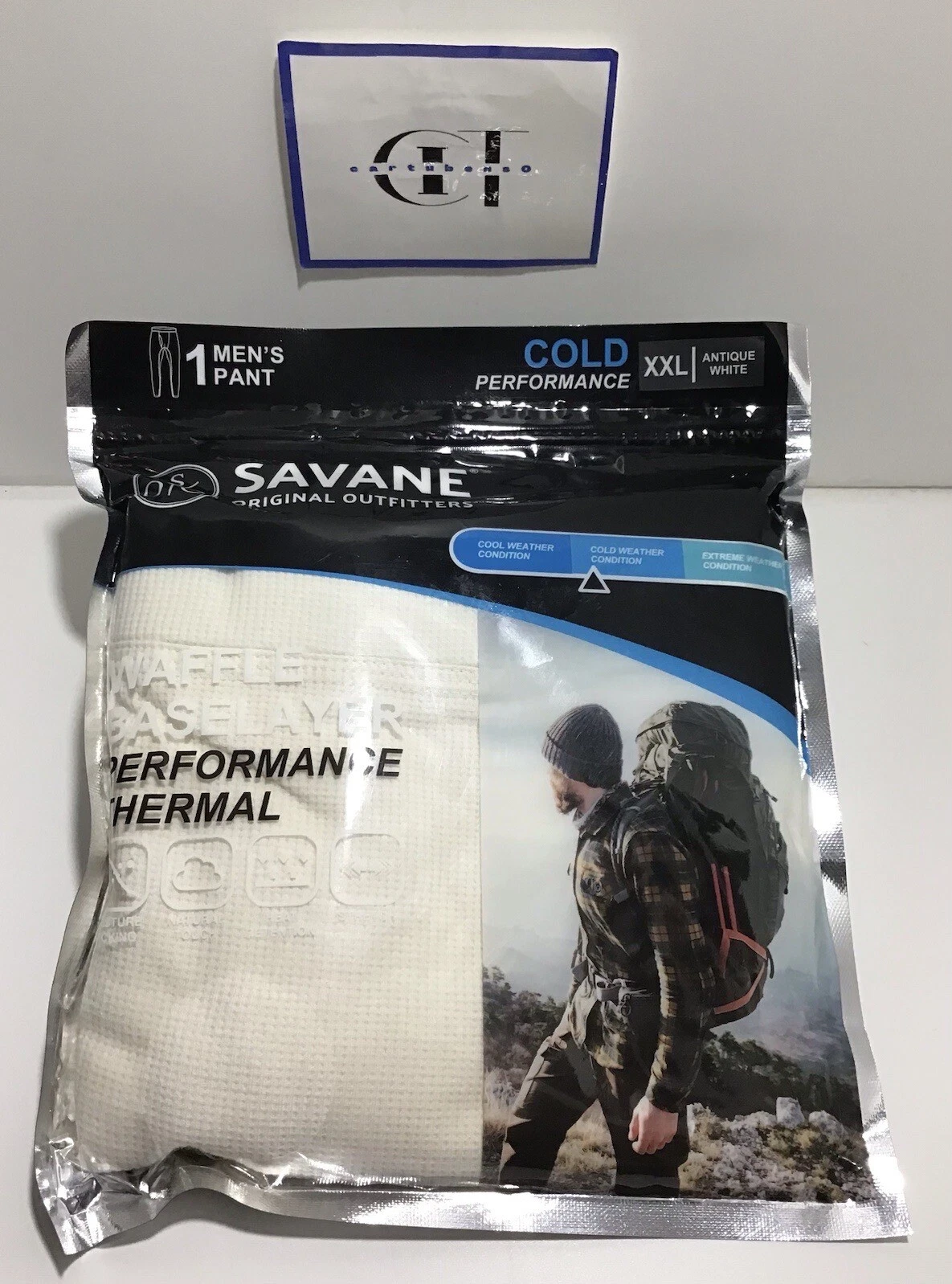 SAVANE Original Cold Performance Waffle Baselayer Thermal Antique White Size XXL