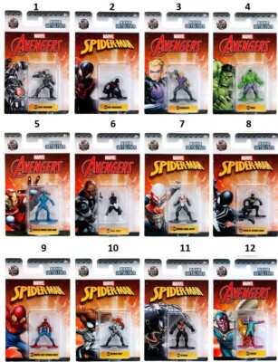Marvel Spiderman & Avengers Nano Metalfigs  Auswahl 