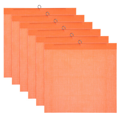 6Pcs 18x18'' Safety Flags for Trailer Trucks Warning with Wire Loop Orange