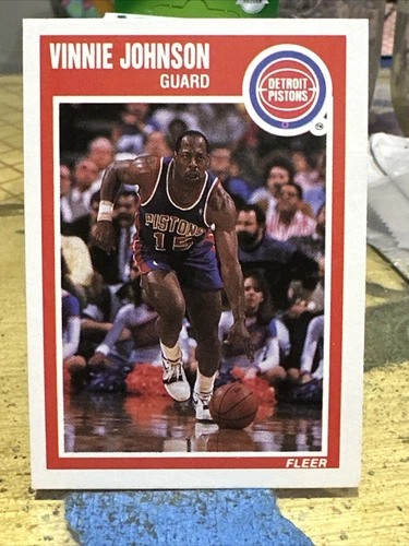 Vtg NBA 1989-90 Fleer #47 VINNIE “Microwave” JOHNSON Sonics Pistons Baylor NM/Mt