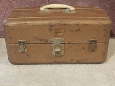 Vintage union Steel Chest Hawthorne Montgomery wards Tackle box Made in the USA!