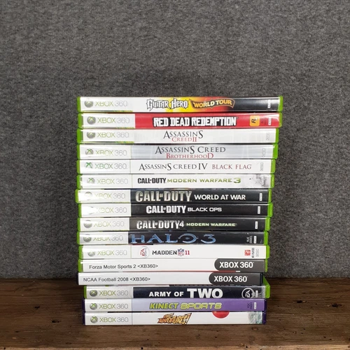 Lot Of 16 Microsoft Xbox 360 Games Call Of Duty Assassins Creed Halo 3 red dead