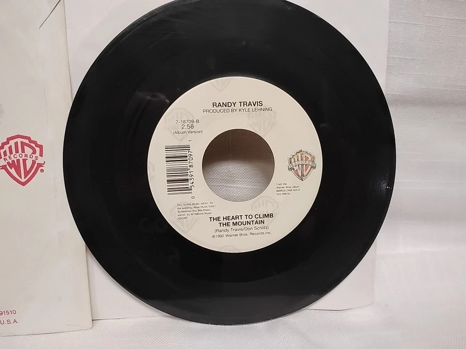 Randy Travis Price To Pay / Look Heart No Hands 45 RPM record LOT OF 2 1992-96 - Image 4 of 4