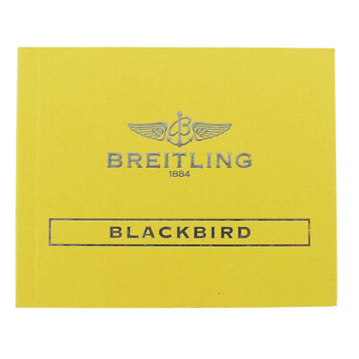 BREITLING BLACKBIRD INTERNATIONAL OPERATING INSTRUCTIONS BOOKLET